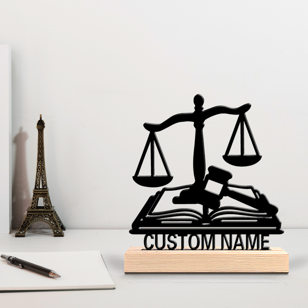Engraved Wood Frame - 1pc Fun Personalized Custom Balance Metal