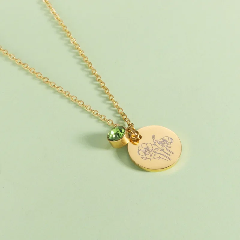 Birth Month Flowers Clipart Fl - Birth Flower Necklace ulasan dan harga