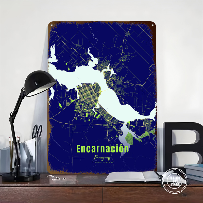 Encarnación Decoration Home De - Custom Map Poster ulasan dan harga