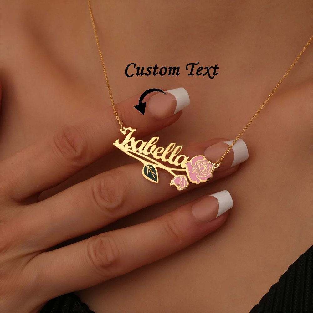 Personalized Colorfuls Birth F - Name Necklace Custom ulasan dan harga