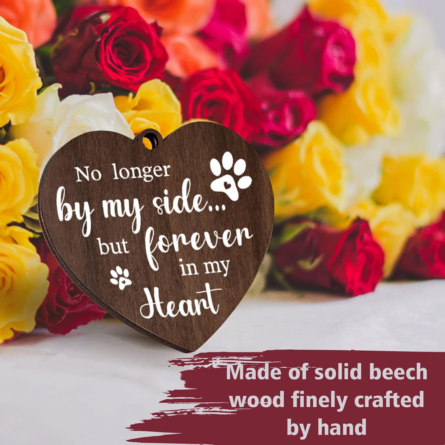 Pet Memorial Photo Frame for D - Engraved Wood Frame ulasan dan harga
