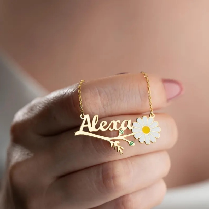 Roro‘s Personalized Colorful E - Birth Flower Necklace ulasan dan harga
