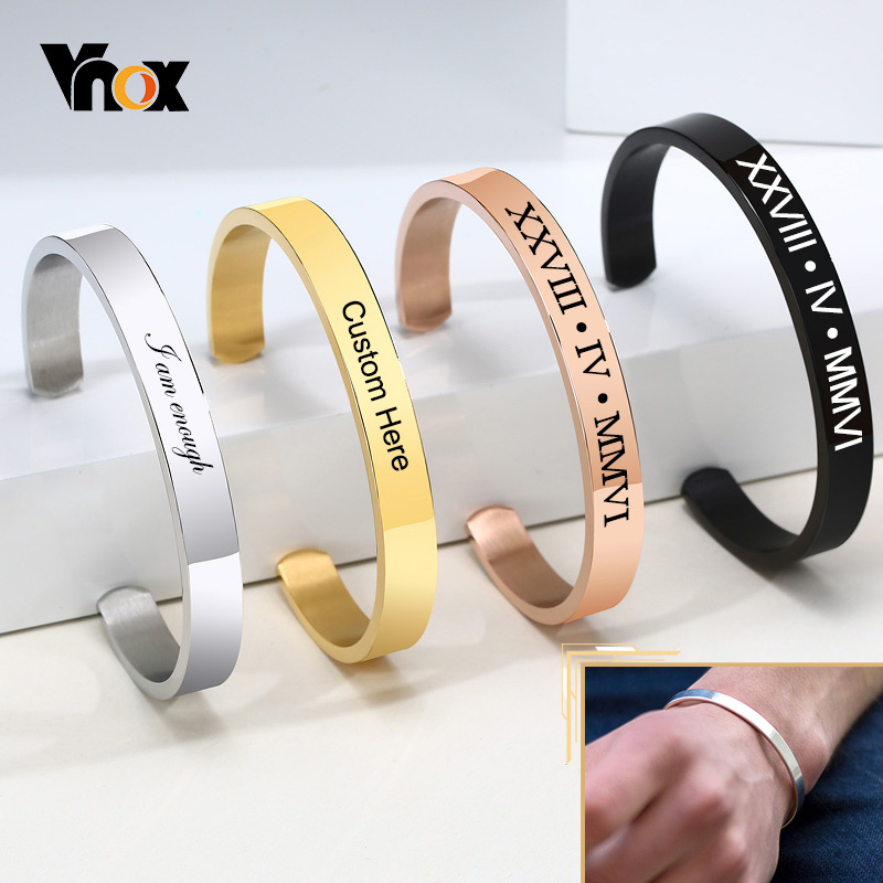 Vnox Dropshipping Customized B - Coordinates Bracelet ulasan dan harga