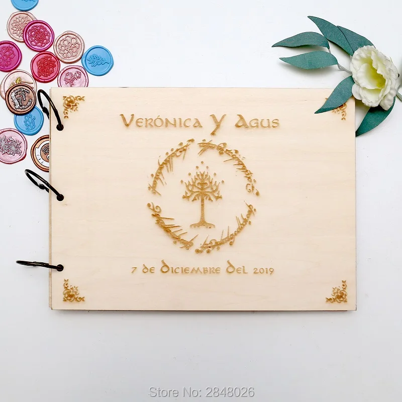 Rustic personalized wedding gu - Custom Photo Book ulasan dan harga