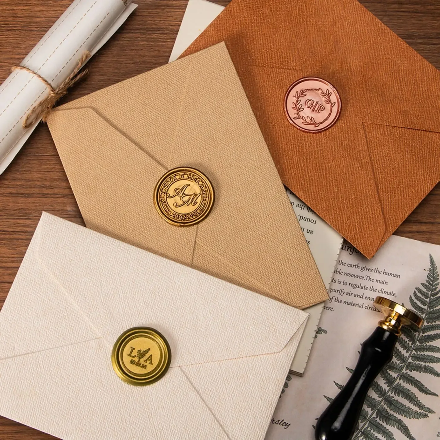 Custom Wax Seal Stamp Kit Doub - Wax Seal Letter Kit ulasan dan harga