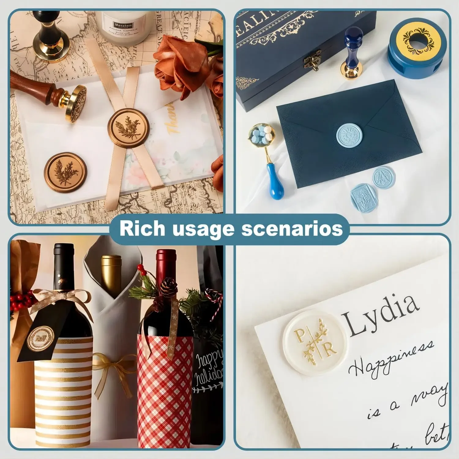 Custom Wax Seal Stamp Kit Doub - Wax Seal Letter Kit ulasan dan harga
