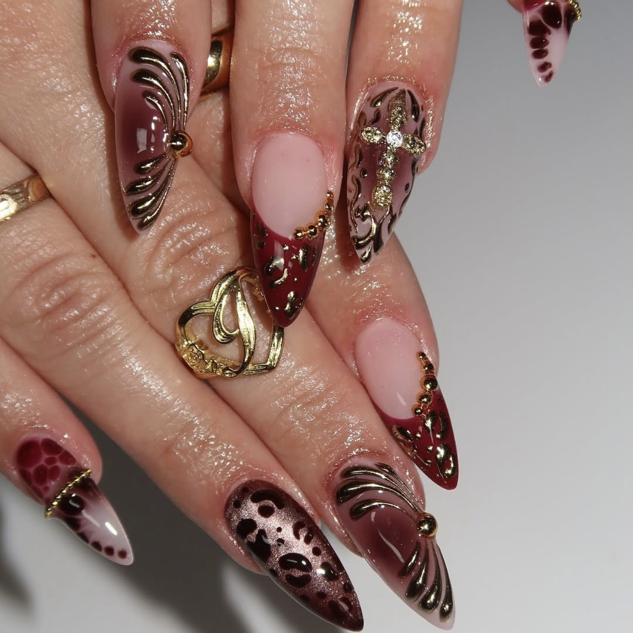 Medium fake nails for women gr - Pressed Flower Art ulasan dan harga