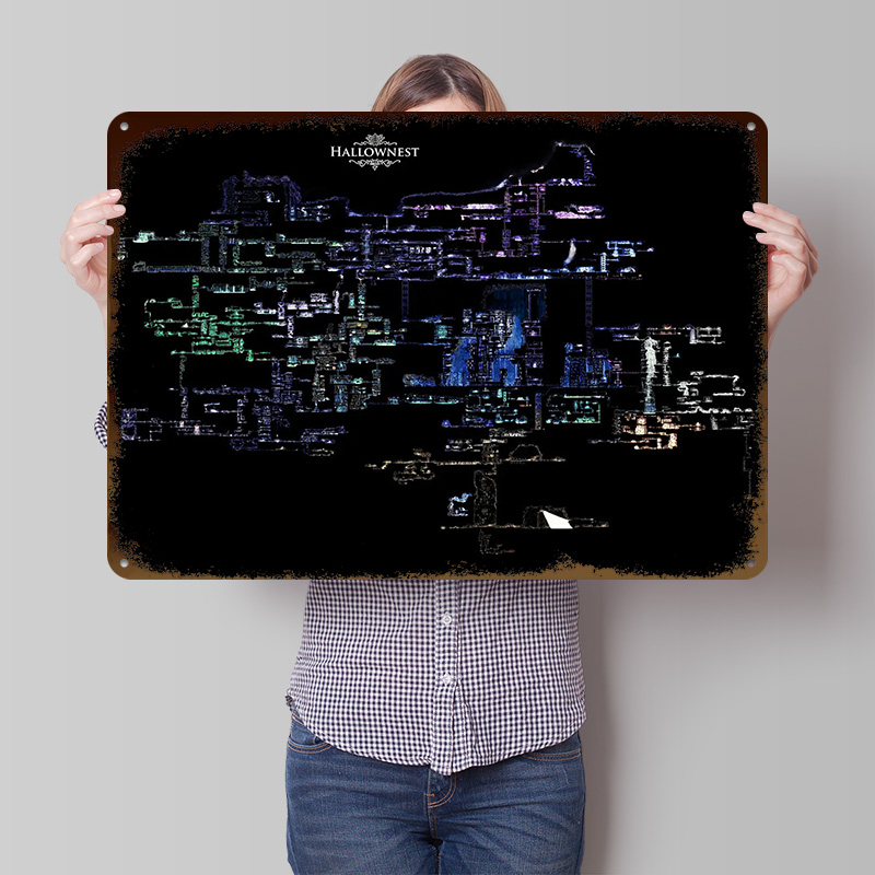 Hollow Knight Hallownest Map L - Custom Map Poster ulasan dan harga