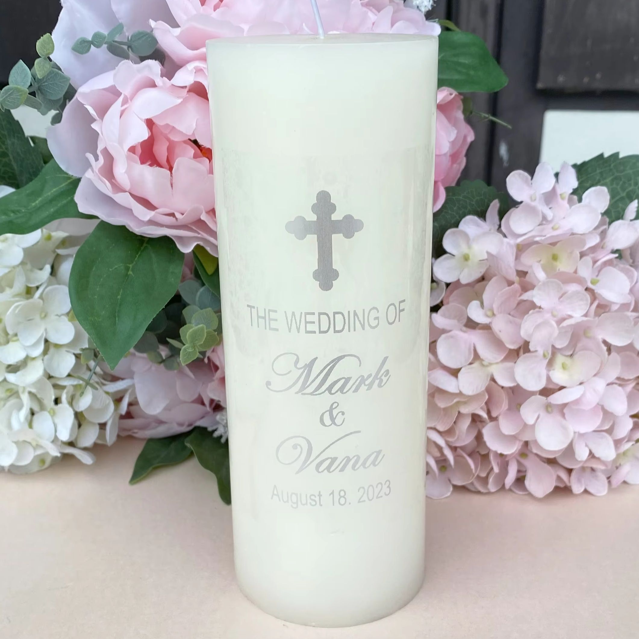 Silver Personalized Candle dec - Personalised Candle Label ulasan dan harga