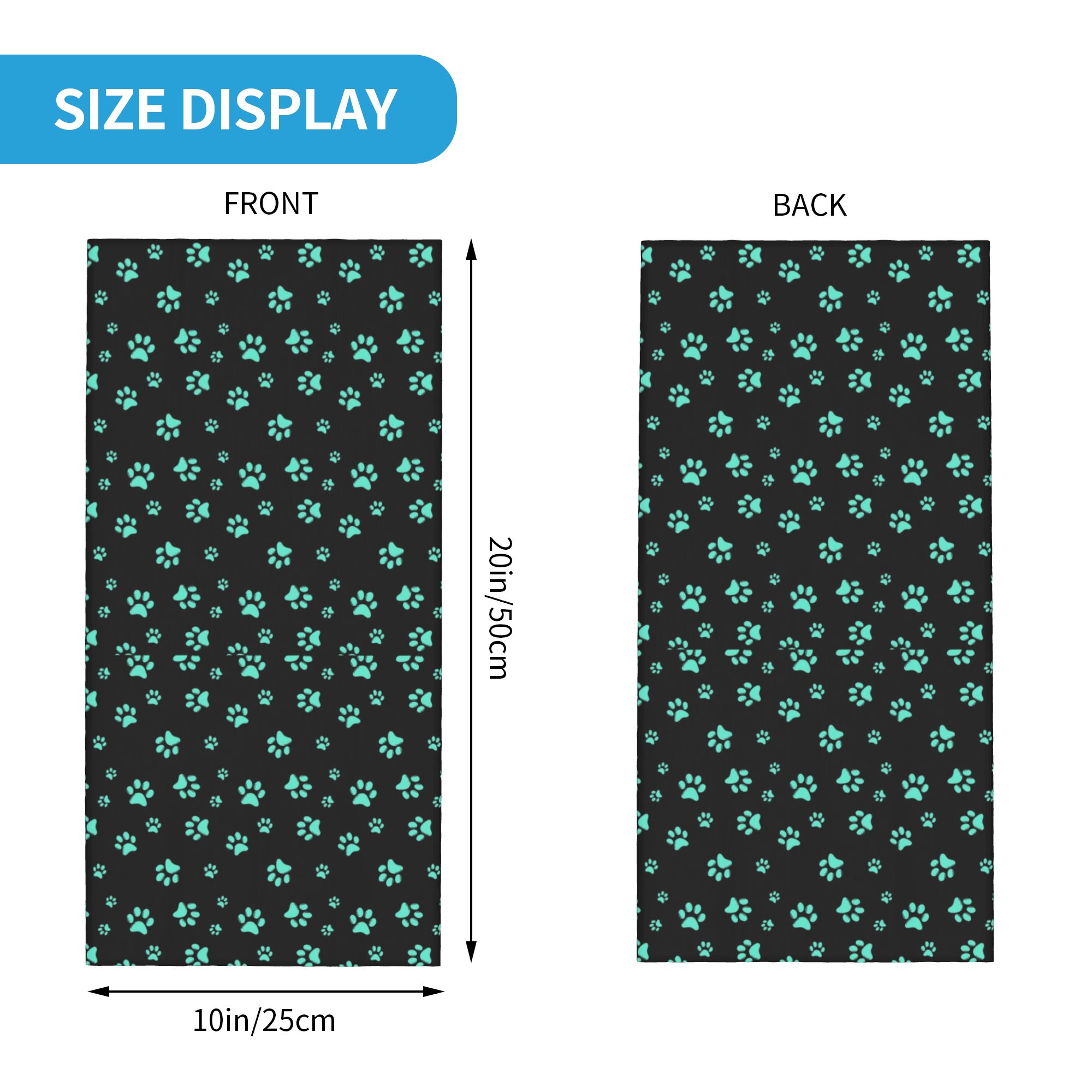 Custom Aqua Dog Paw Print Patt - Pet Portrait Custom ulasan dan harga