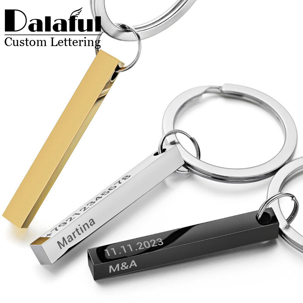 Personalize Keychains 3D Bar S - Initial Ring Custom ulasan dan harga
